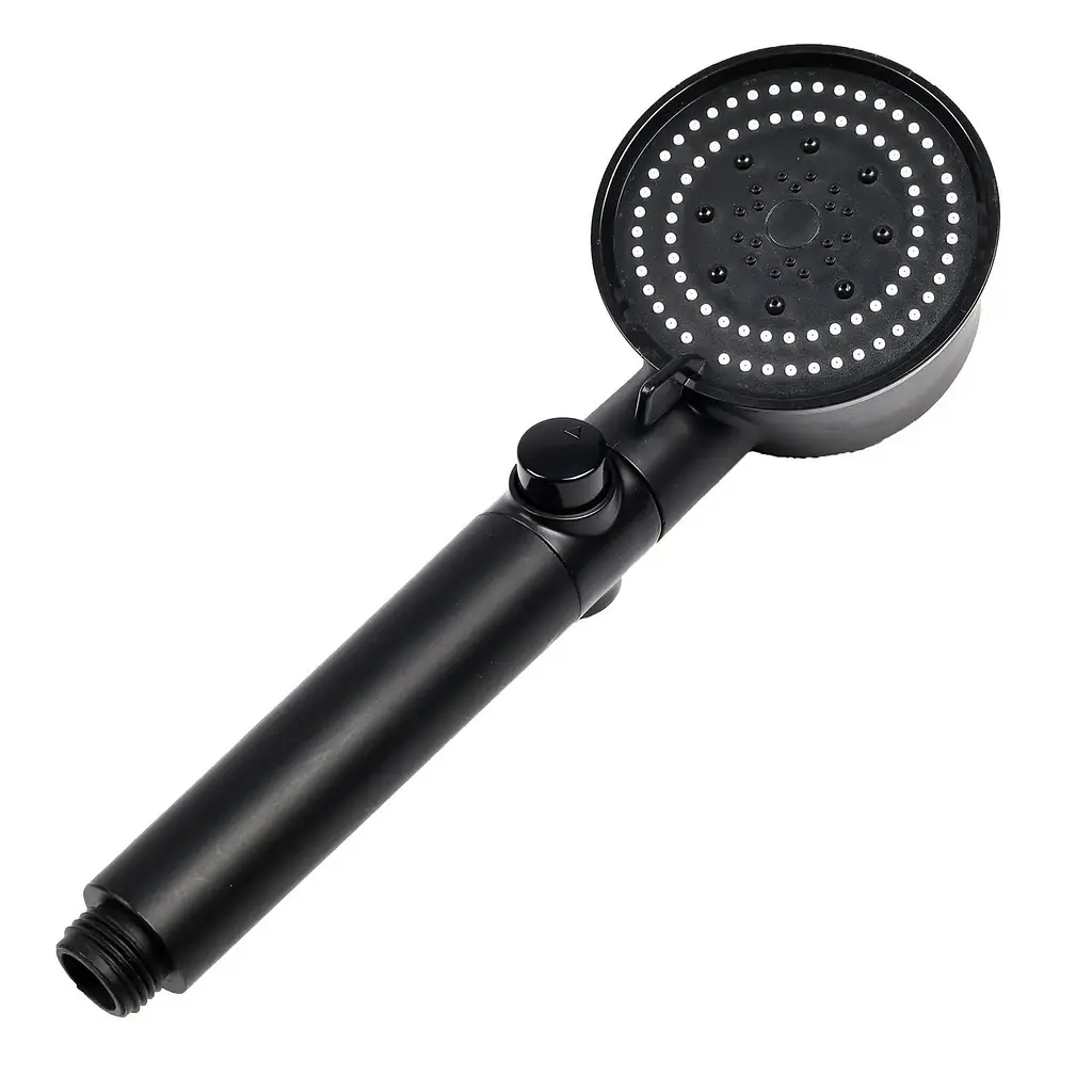 Лійка для душу Pressurized Shower Black, чорна, з турбовентилятором і шлангом 145 см - фото 3