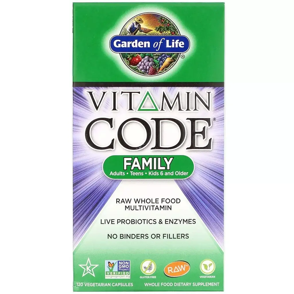 Мультивітаміни для сім'ї Garden of Life Vitamin Code Family Multivitamin 120 вегетаріанських капсул - фото 2