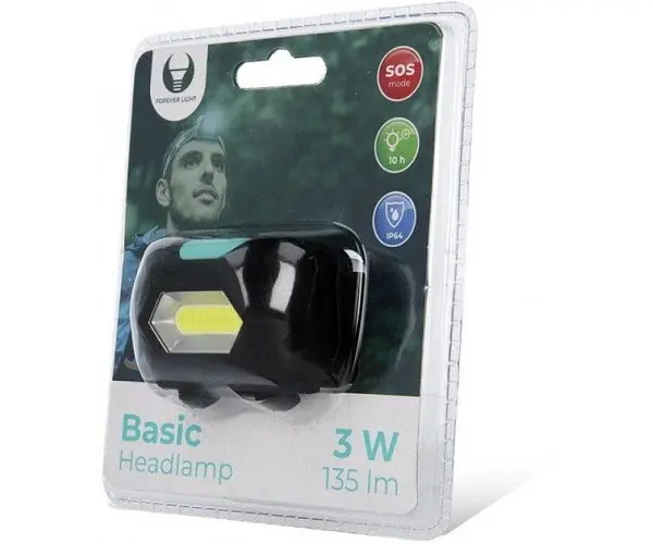 Фонарь налобный Forever Light Basic 3W 135 lm 3 x AAA - фото 2