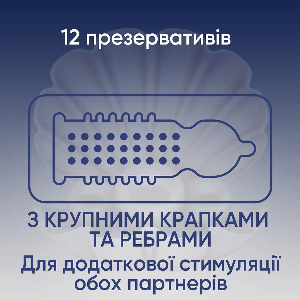 Презервативы латексные Contex Extra Sensation с силиконовой смазкой, с крупными точками и ребрами, 12 шт. (3034701) - фото 2