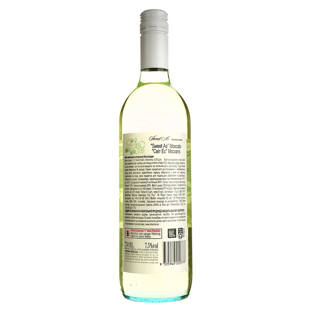 Вино Sweet As Moscato, белое, сладкое, 0,75 л - фото 2