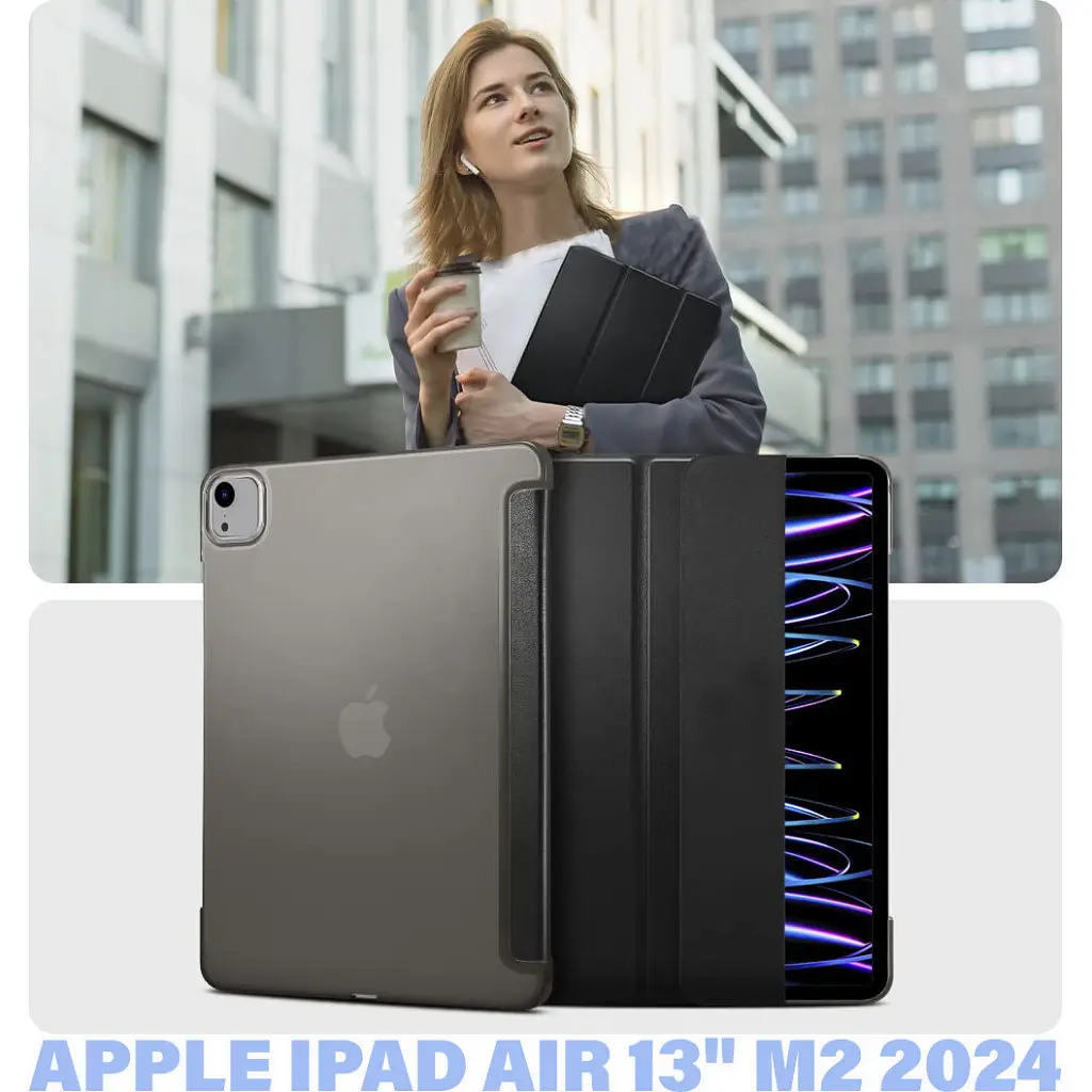 Чохол до планшета BeCover Tri Fold Hard Apple iPad Air 13" M2/M3 (2024/2025) Black (711471) - фото 6