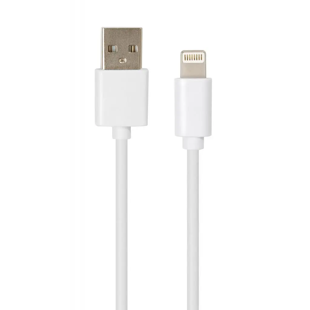 Дата кабель USB 2.0 AM to Lightning PVC 1m white Vinga (VCPDCL1W) - фото 2