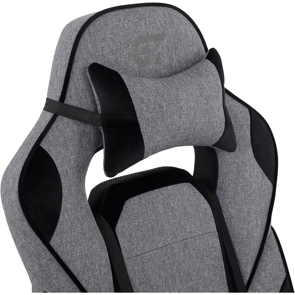 Геймерське крісло GT Racer X-2749-1 Fabric Gray\Black Suede [121451] - фото 6