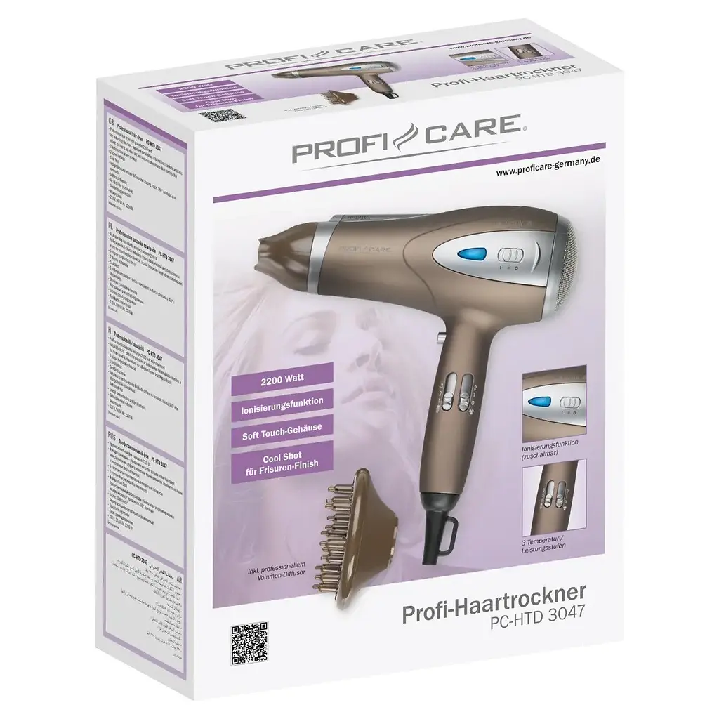 Фен Profi Care PC-HT 3047 Brown - фото 9