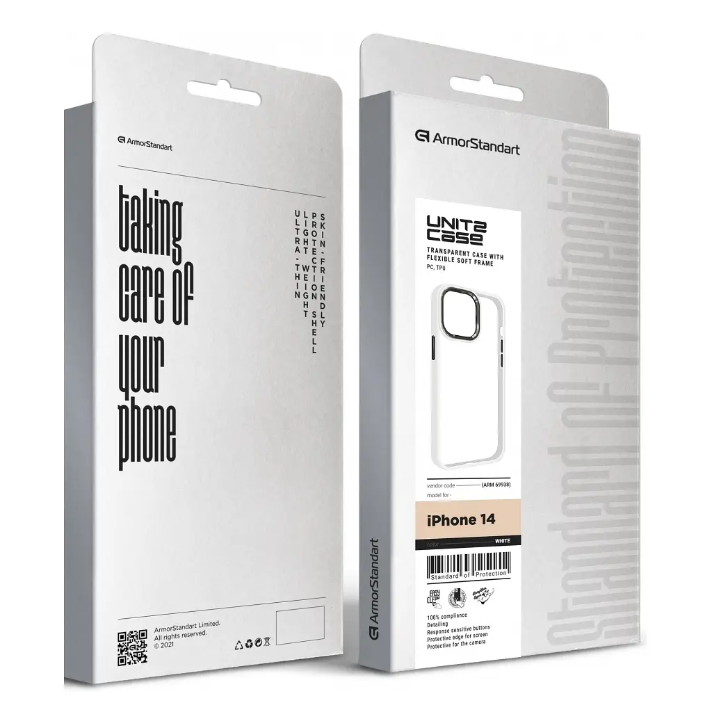 Чохол до мобільного телефона Armorstandart UNIT2 Apple iPhone 14 White (ARM69938) - фото 5