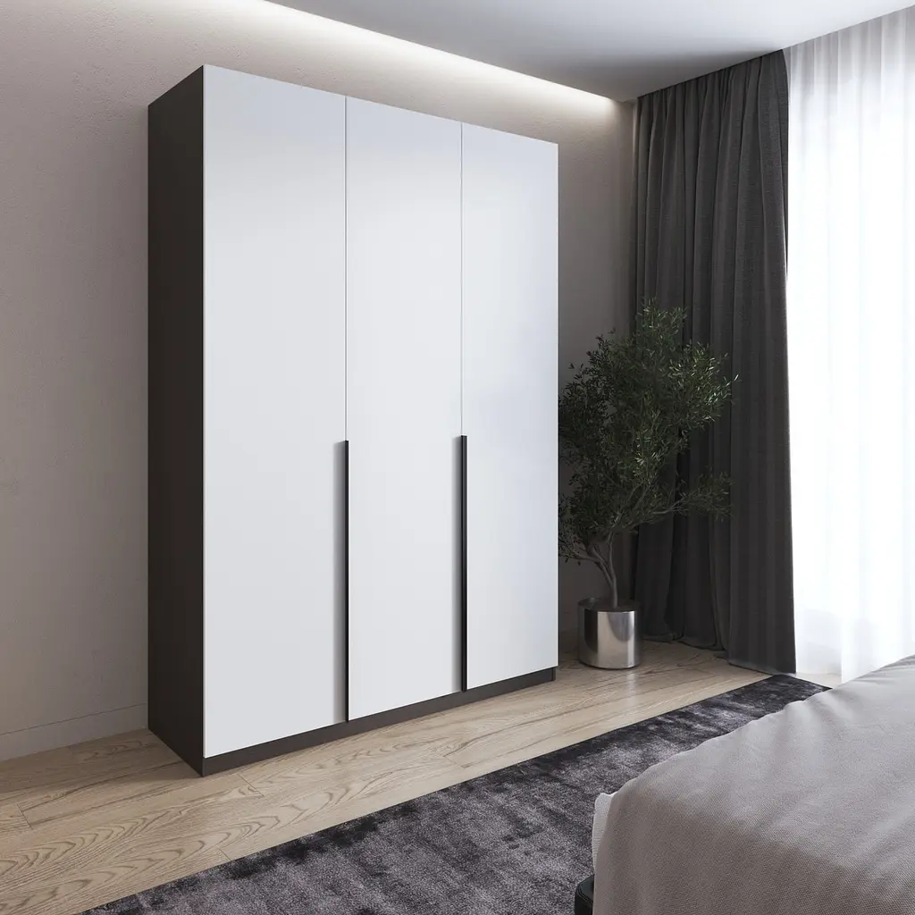 Шафа для одягу Vays M-32, 2 штанги та полиці, ЛДСП, 150×50×220 см - для спальні, вітальні, передпокою - фото 8