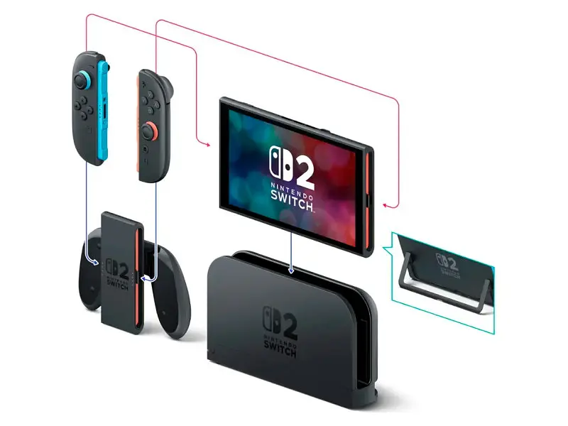 Портативна ігрова приставка Nintendo Switch 2 Black Mario Kart World Bundle (0045496321529) - фото 8