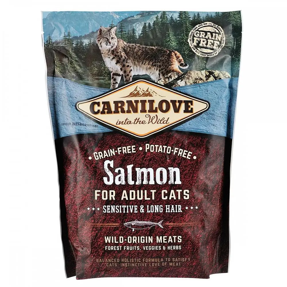 Сухий корм Carnilove Cat Salmon Sensitive & LongHair 0.4 кг з лососем для дорослих кішок з чутливим - фото 4