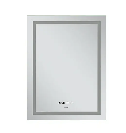 Дзеркало Mixxus Premium FLASH MR21-60x80 (LED Touch, Anti-fog, годинник) (MP6617) - фото 3