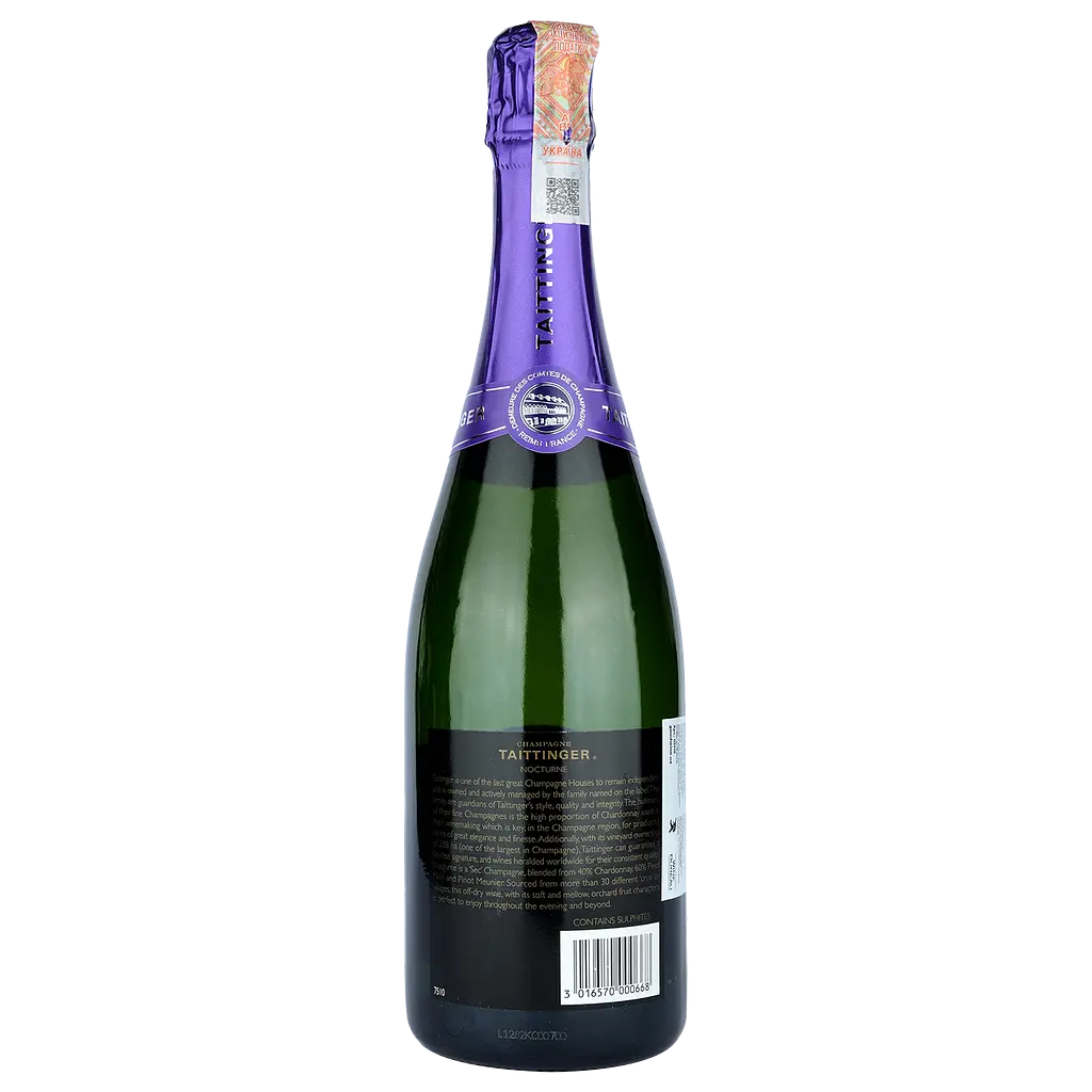 Шампанське Taittinger Nocturne Sec, біле, сухе, 0,75 л (5510) - фото 2