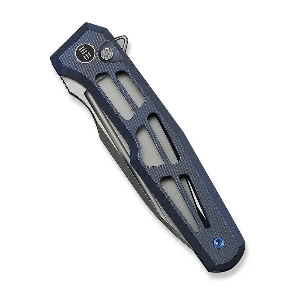 Ніж складаний туристичний Weknife Dressytak (8.6 см) Bohler M390 / Titanium синій - фото 4