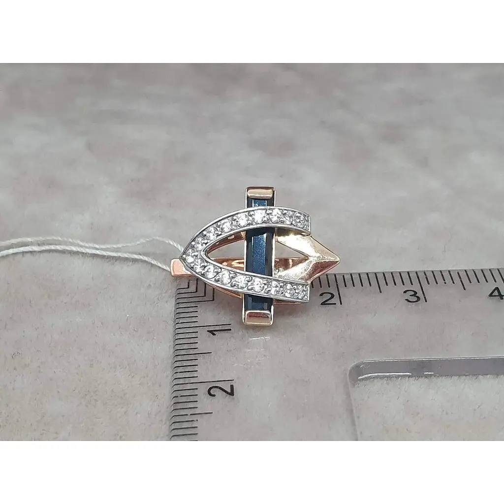 Золоті сережки Tango з агатом та фіанітами. 459205 - фото 5