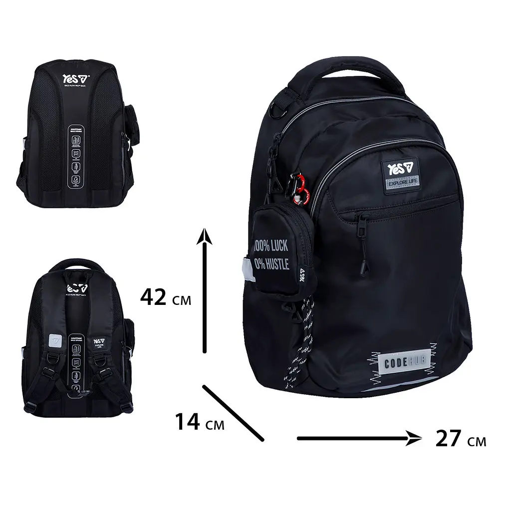 Рюкзак шкільний ортопедичний шкільний Yes Code Hub ТS-54M - фото 3