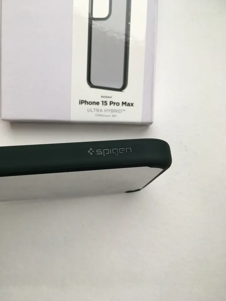Оригінальний протиударний чохол для iPhone 15 Pro Max (6.7") Spigen Ultra Hybrid Frost Green ACS06569 - фото 6