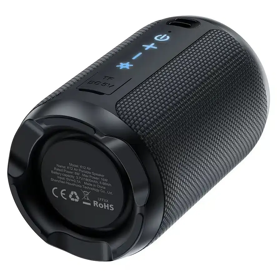 Портативна колонка ACEFAST K12 Air portable speaker, 8W, IPX4, Black - фото 2
