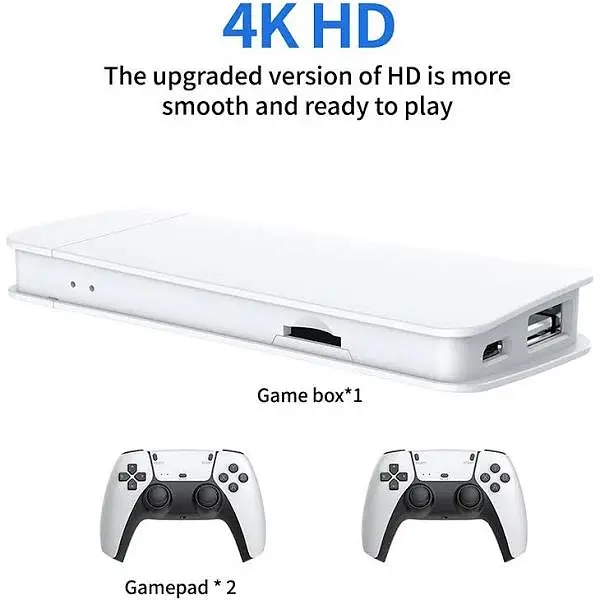 Ігрова консоль стик приставка до телевізора 64Gb 20000+ ігор Pro 4K Game Stick 3D HD з двома бездротовими джойстиками UKC M15 Plus - фото 3