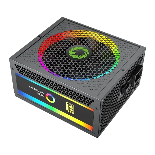 Блок живлення 1050 Вт, GameMax RGB1050 PRO, Black, модульний, 80+ Gold, Active PFC, 14 см з RGB підсвічуванням - фото 2