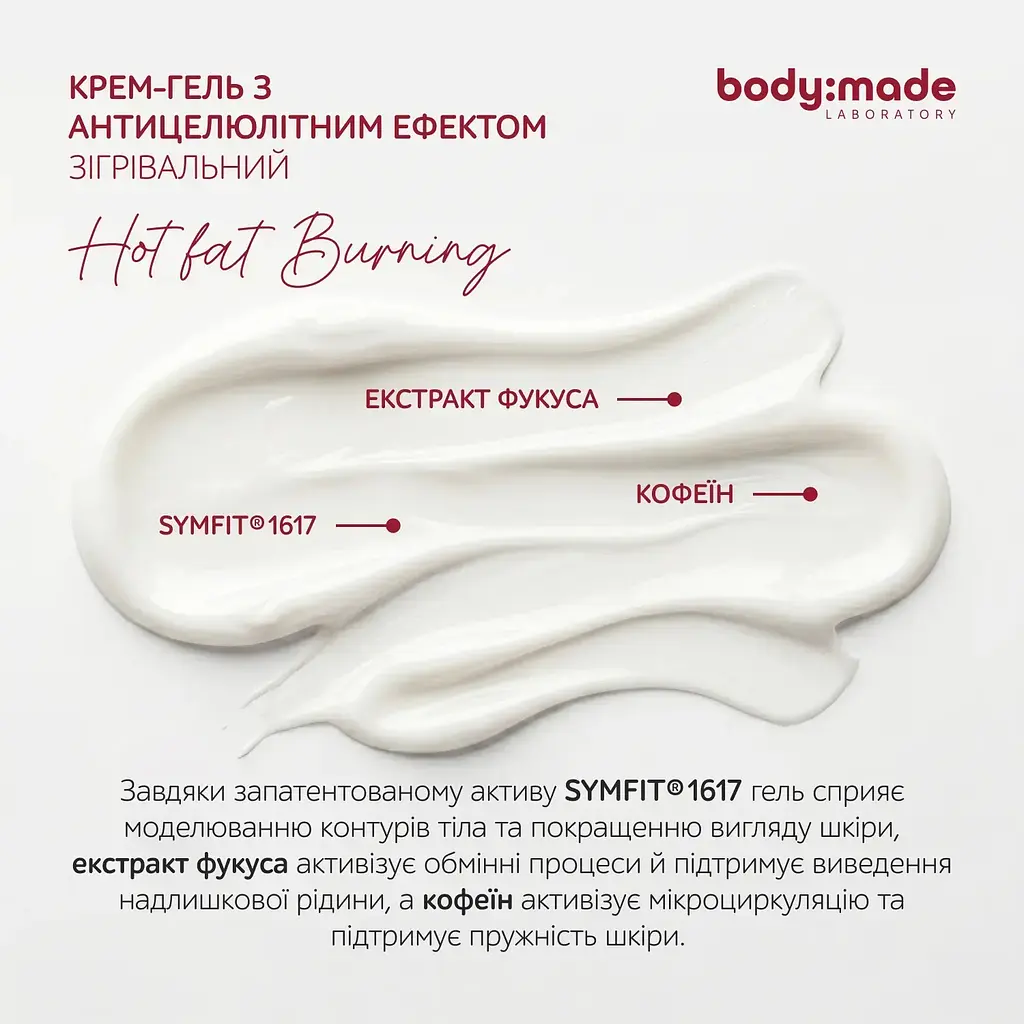 Крем-гель з антицелюлітним ефектом зігрівальний BodyMade 200 мл - фото 6