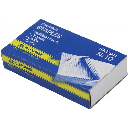 Скоби для степлера 10 Buromax 4401 1000 шт.