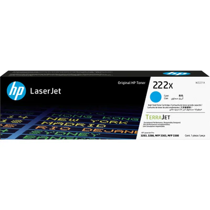 Картридж HP CLJ 222X Cyan 2.5K (W2221X)