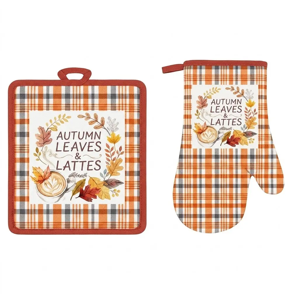 Набір прихваток для кухні Ardesto Autumn leaves 18 х 20 см та 18 х 30 см (ART14MN)