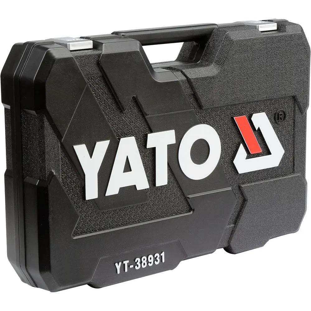 Набор торцевых головок Yato квадрат 1/2", 3/8", 1/4" с инструментами отверточные насадки 173 шт. (YT-38931) - фото 9