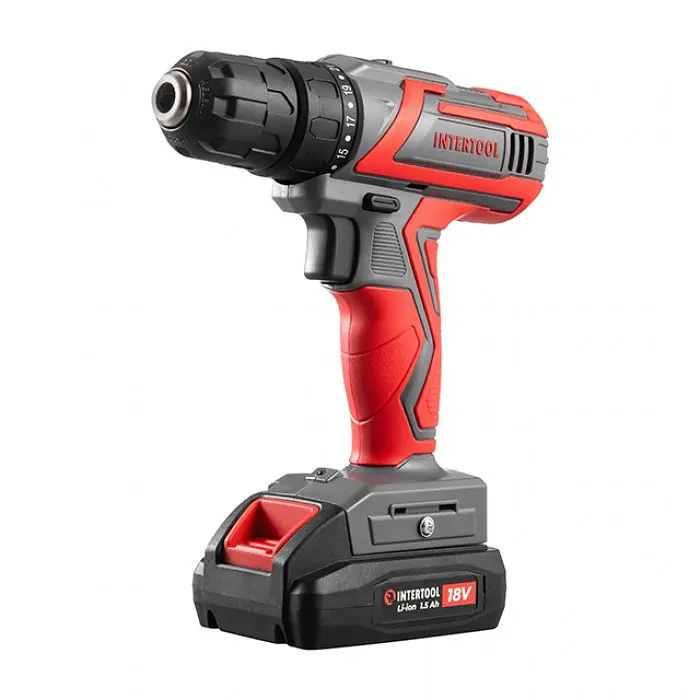 Дрель шуруповерт INTERTOOL DT 0315 аккумуляторная 18 В, крутящий момент 30 Нм - фото 2