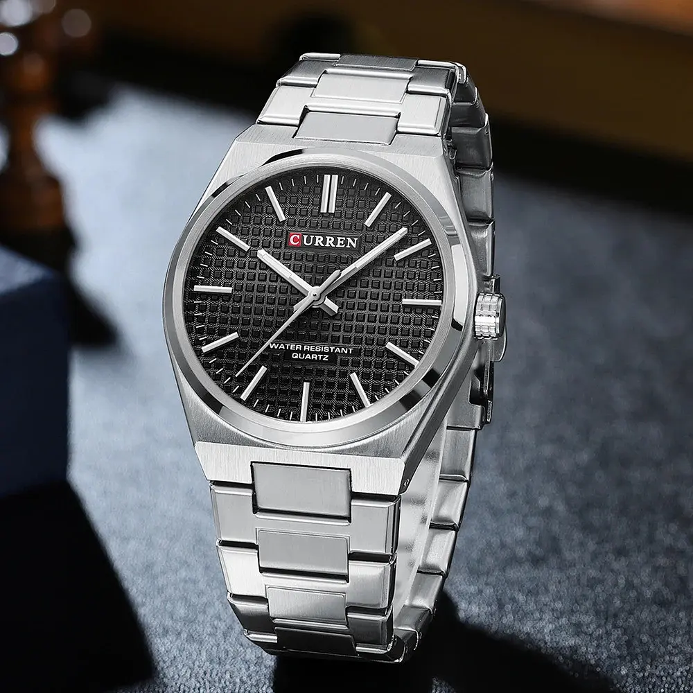 Годинник наручний Curren 8439G Silver Black Silver (18692) - фото 4