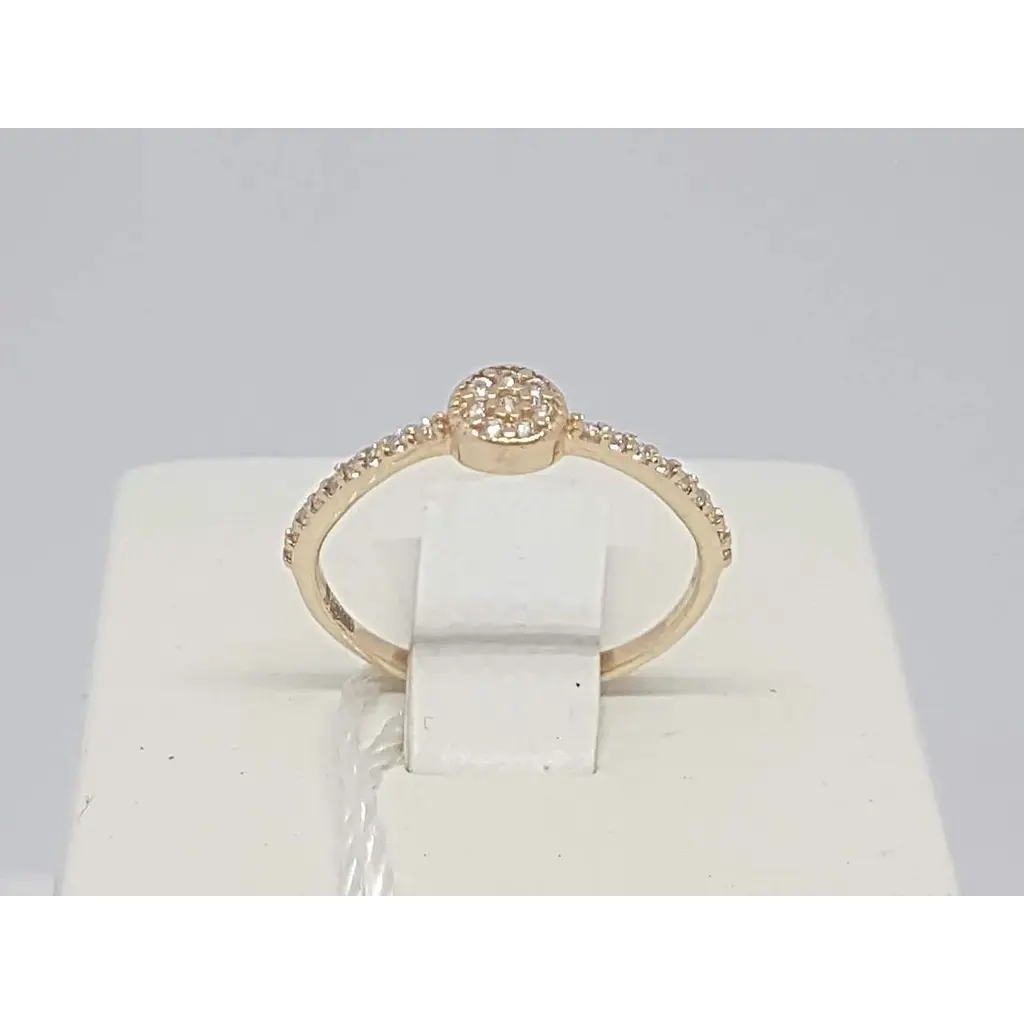 Золоте кільце Родинні коштовності з фіанітами. 11110467 16,5 - фото 4