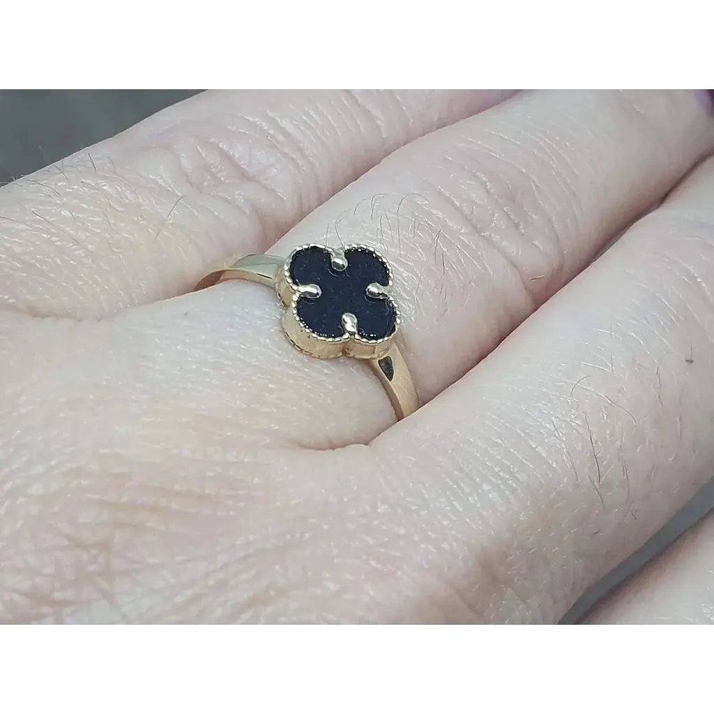 Золотое кольцо Столичная Ювелирная Фабрика с ониксом. 154309ЖО 18 - фото 2