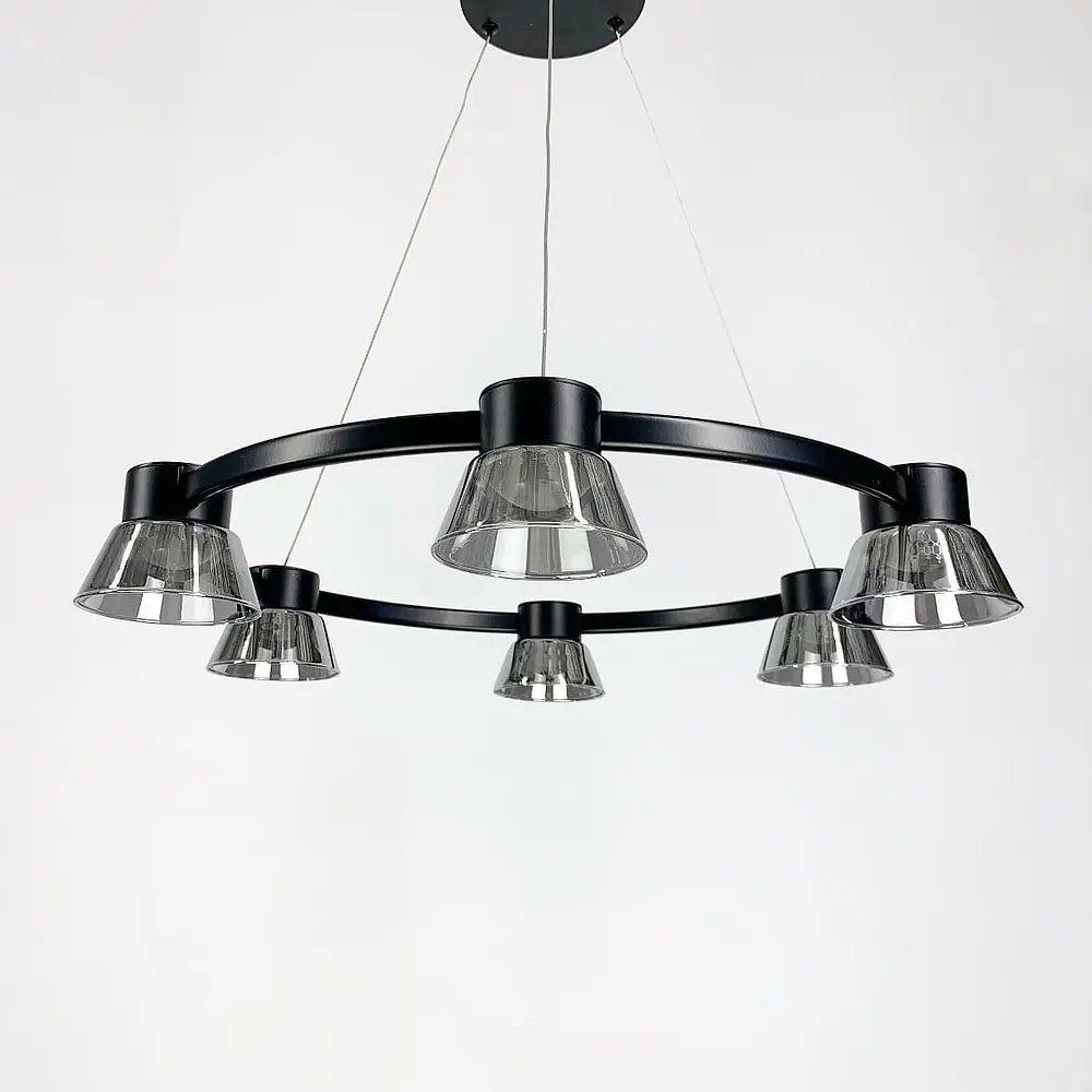 Подвесная люстра в форме кольца из серии Hildfrid Line.F Диаметр 80см - фото 2