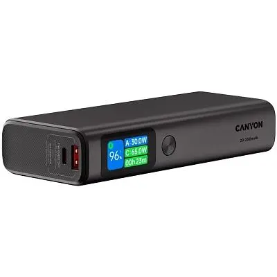 Батарея універсальна Canyon 20000mAh OnPower 230 TFT PD/130W Dark Grey (CNS-CPB230DG) - фото 5