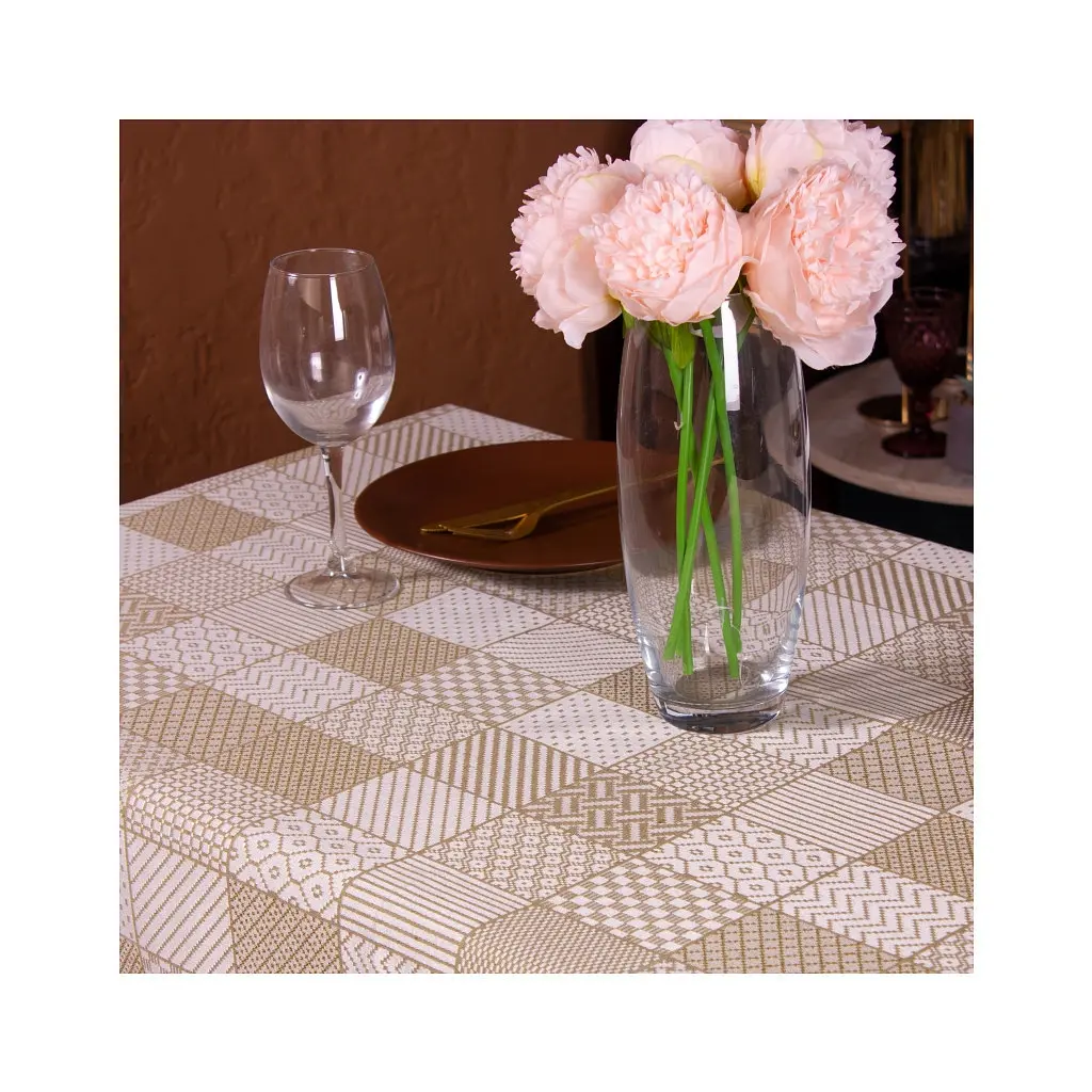 Скатертина MirSon Жакард №301 Jacquard Olive 140x140 см (2200006739180) - фото 3