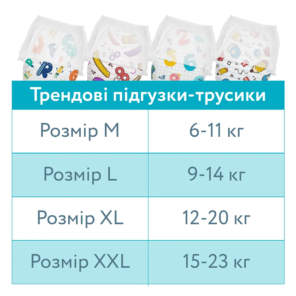 Підгузки-трусики Offspring Scriblee розмір M (6-11 кг) 42 шт. (DP-OI-FAP-M42P-SCR) - фото 11