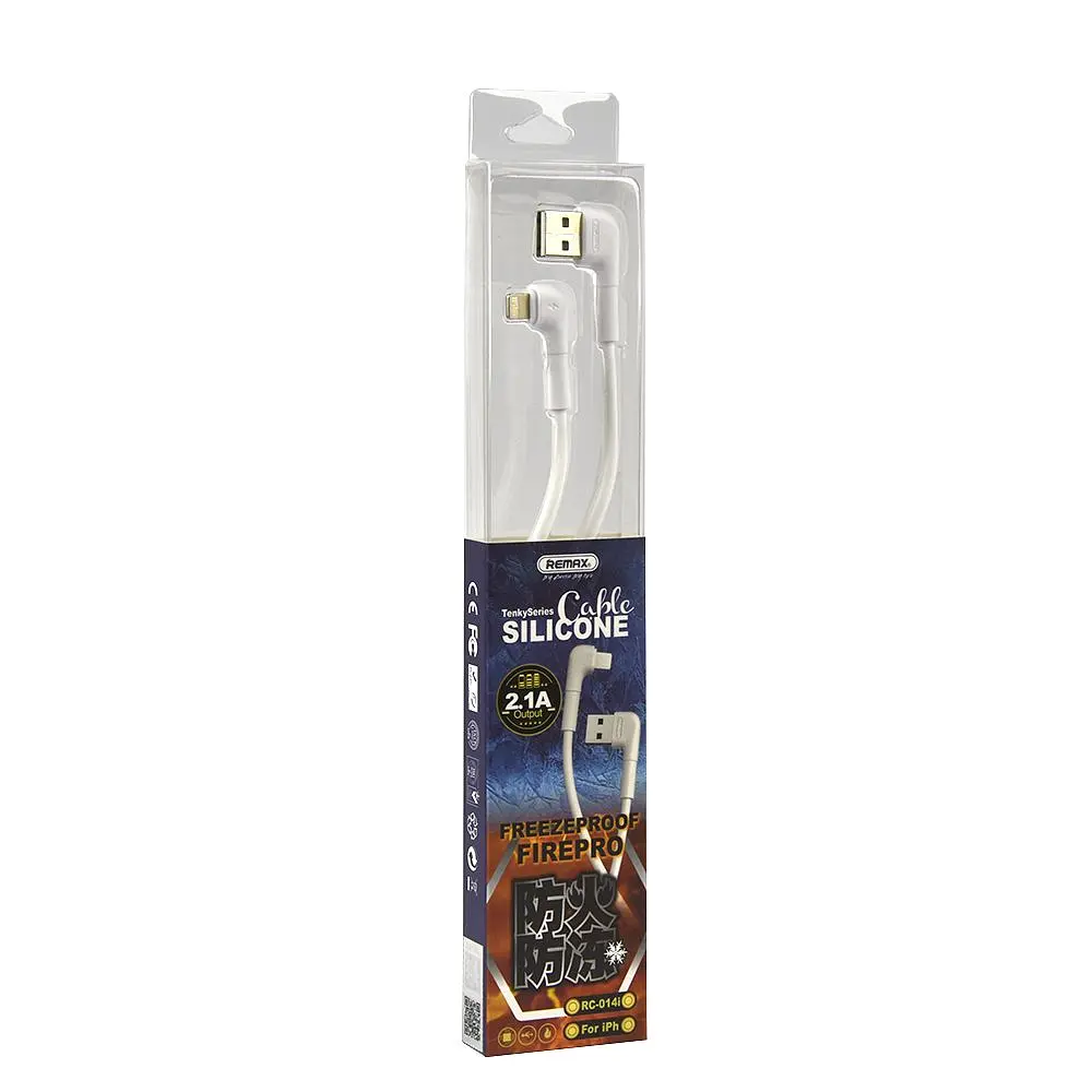 Кабель USB Remax RC-014i Tenky USB - Lightning 2.1А 1м Білий - фото 2