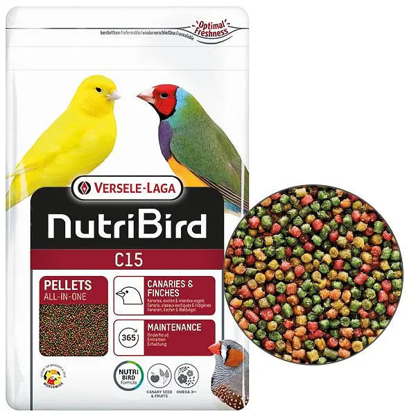 Корм для канарок і зябликів Versele-Laga NutriBird С15 Верселе-Лага НУТРІБЕРД 1 кг (221051)