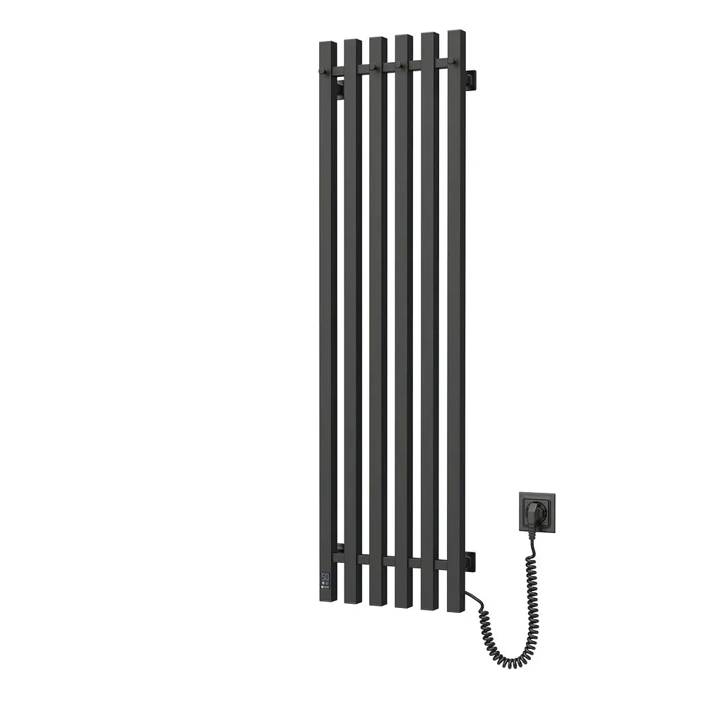 Електрична рушникосушка Navin Levante 330x1200 Sensor права, чорний муар 10-012033-4860, Чорний матовий, Праве, Електронний - фото 3