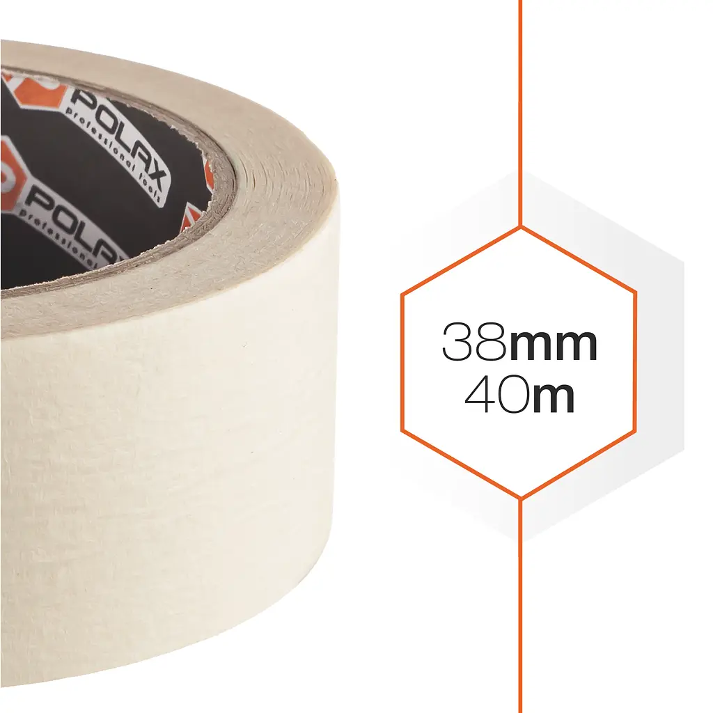 Малярна клейка стрічка Polax Profi 38 мм х 40 м (101-070) - фото 5