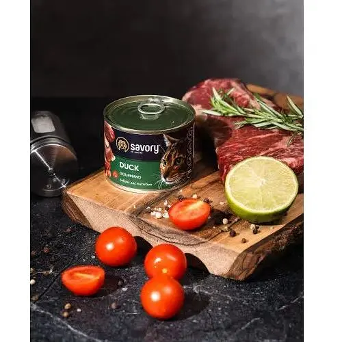 Вологий корм Savory для дорослих вибагливих котів з качкою 200 г - фото 5