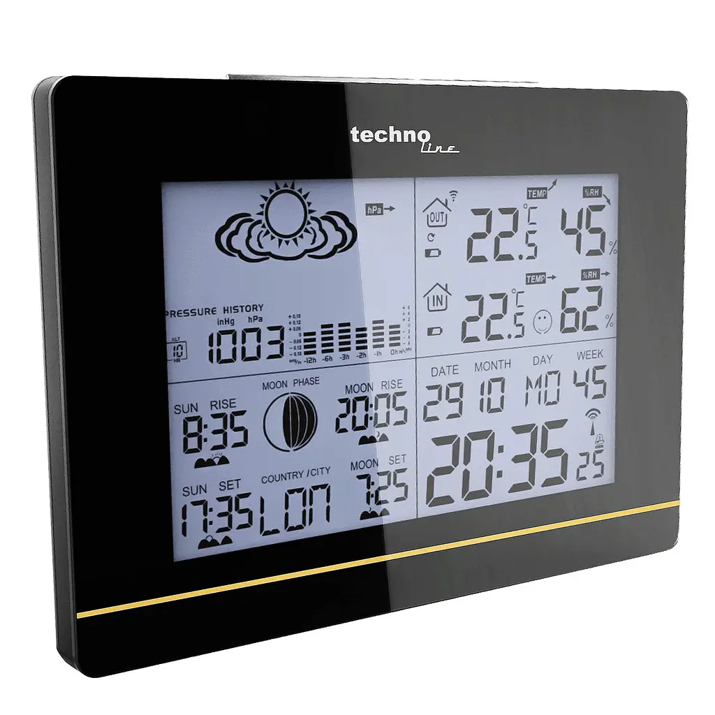 Метеостанція Technoline WS6750 Black (WS6750), Чорний - фото 4