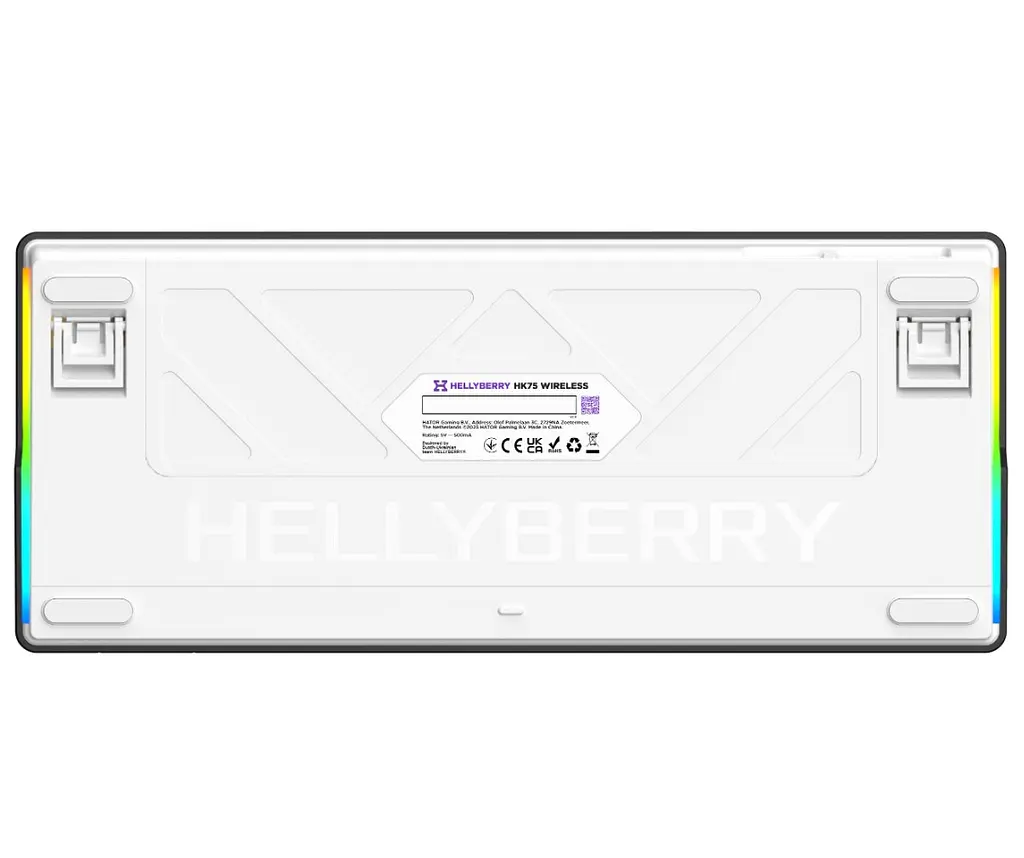 Клавиатура игровая механическая HATOR HK-75-WV Wireless Hellyberry Switch USB, 2,4 ГГц, Bluetooth 5.3 White-Violet - фото 6