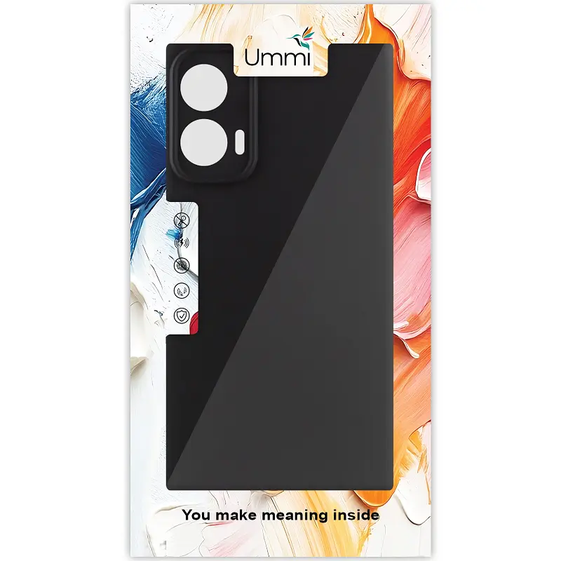 Чохол Silicone Cover Ummi Lakshmi Full Camera (AA) для Motorola Moto G24 Чорний / Black - фото 3