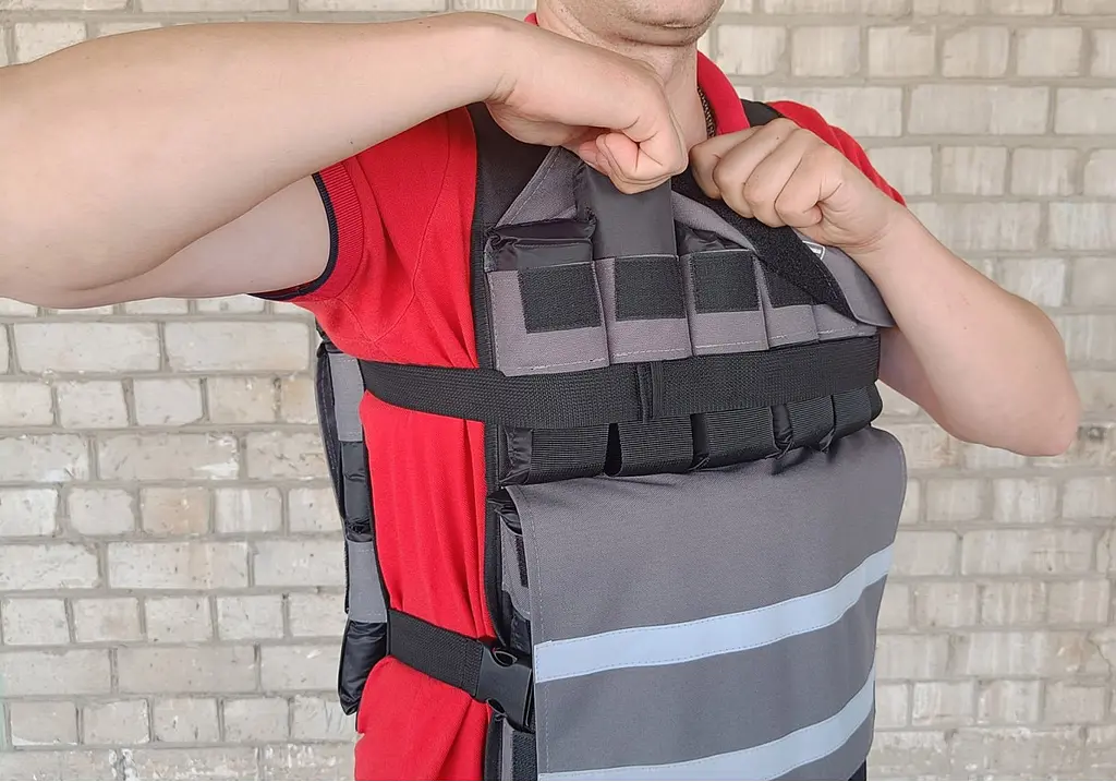Жилет обтяжувач EasyFit Armor 18 кг набірний з кроком 0,5 кг (EF-WTV-180) - фото 6