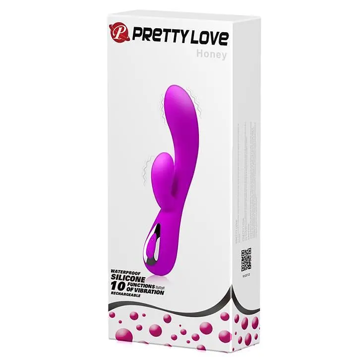 Вібратор-кролик Pretty Love Honey, 19 см (фіолетовий) - фото 10