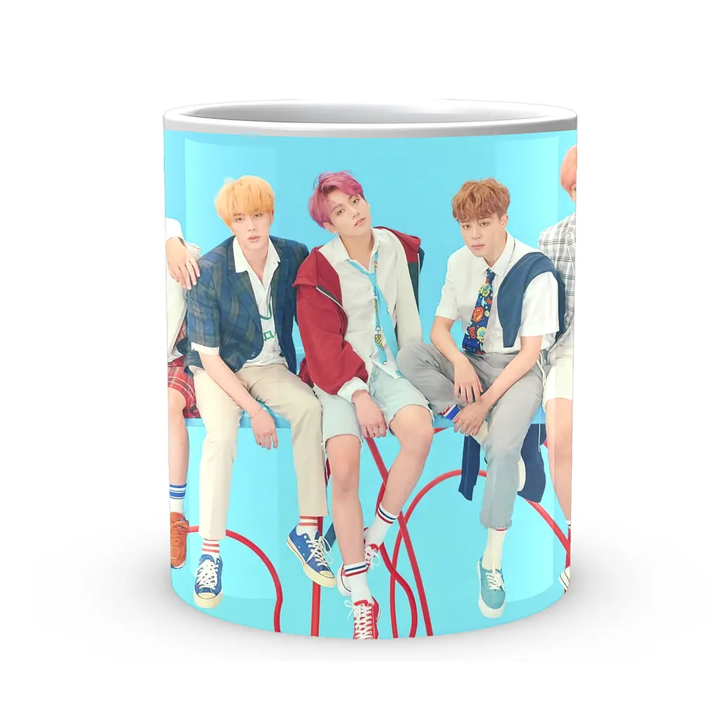 Кружка GeekLand Bangtan Boys BTS Яскраво-блакитний фон Турніки CP 04.473.948 - фото 2