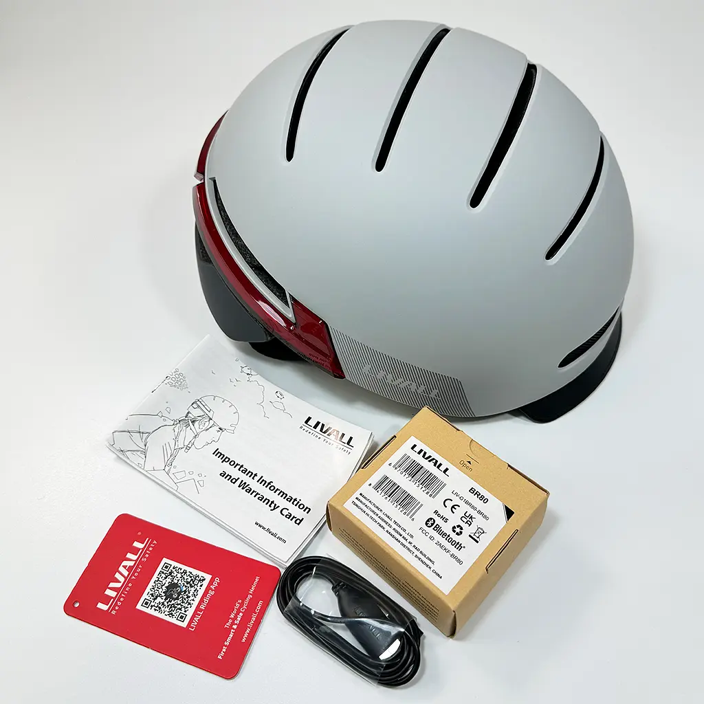Захисний шолом Livall BH51M NEO (L) Sandstone Grey (57-61см), акустика, мікрофон, сигнали поворотів та стопів, додаток, пульт BR80, Bluetooth (LIV-T1V6MN-6310) - фото 7