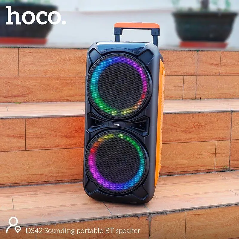 Портативна акустика Hoco DS42 Sounding 30 Вт караоке з мікрофоном бездротова - фото 7