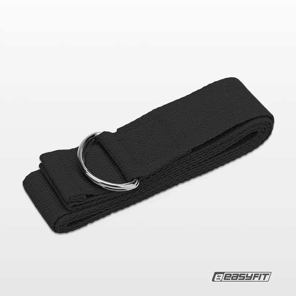 Ремінь для йоги EasyFit Чорний - фото 2