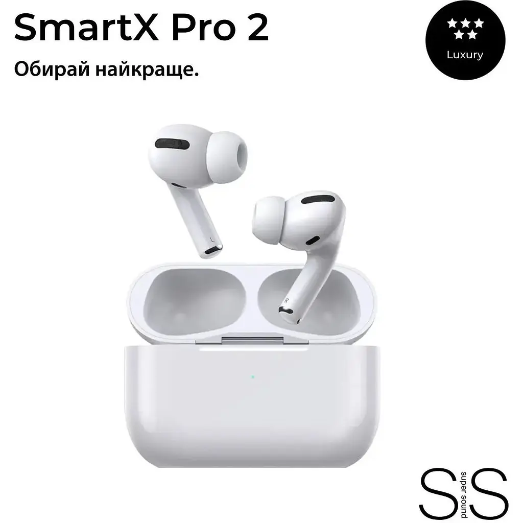 Бездротові навушники Smart X Pro 2 Luxury Bluetooth вакуумні білі (SAP2L) - фото 2